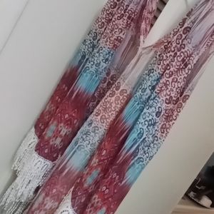 Swim suit cover up bat wing arms